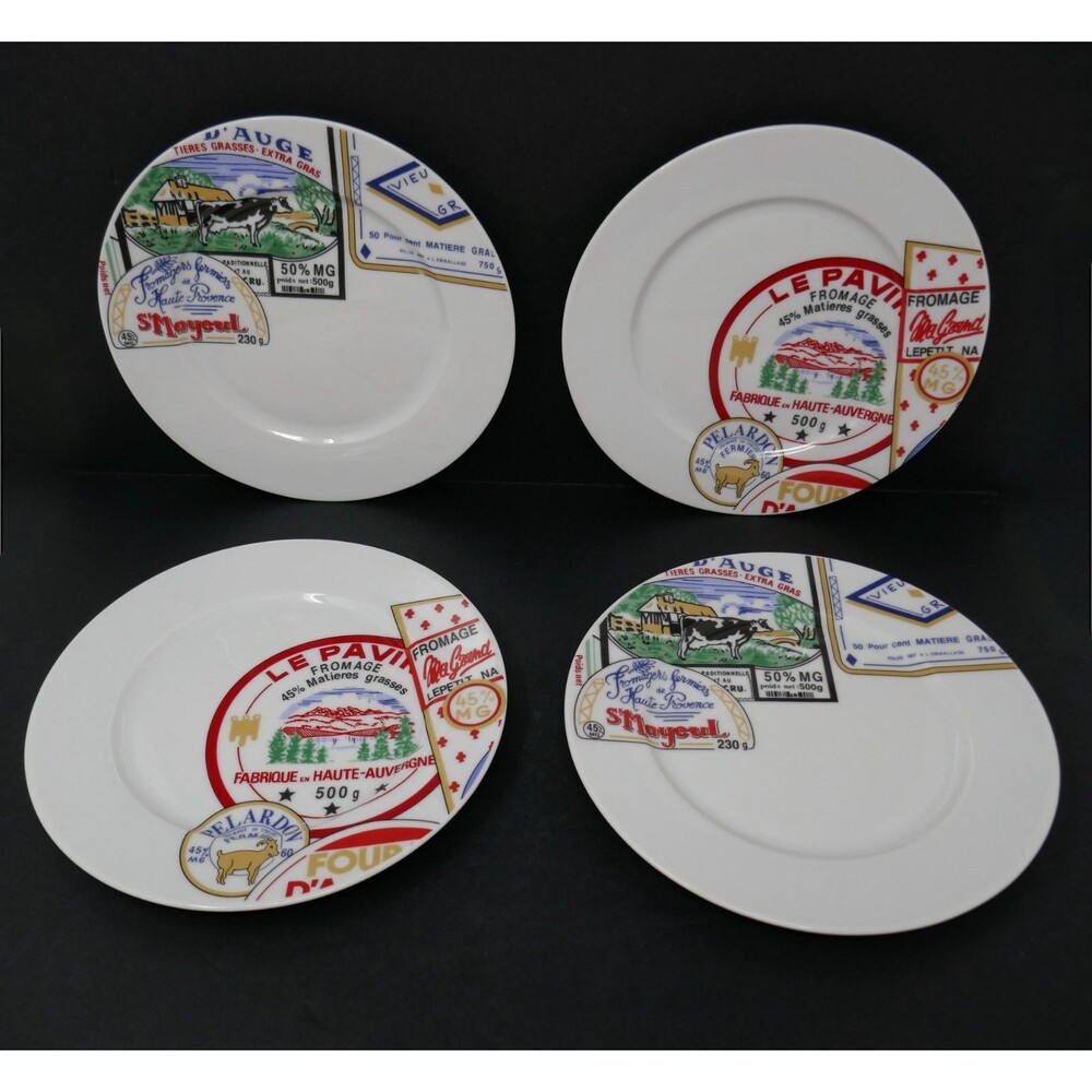 Revol France Porcelain Cheese Fromages De France Plate Set